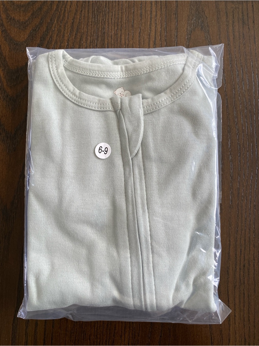 NWT Baby Footed One-Piece Pajama with Two-Way Zipper & Cuffed Sleeves - Picture 5 of 5